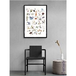 Постер, плакат интерьерный 40x60см - Russian Alphabet