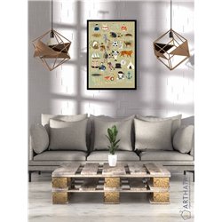 Постер, плакат интерьерный 40x60см - Russian Alphabet