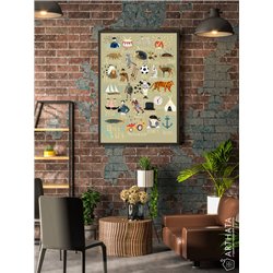 Постер, плакат интерьерный 40x60см - Russian Alphabet