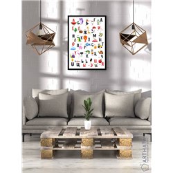 Постер, плакат интерьерный 40x60см - Russian Alphabet