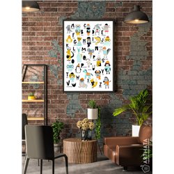 Постер, плакат интерьерный 40x60см - English Alphabet