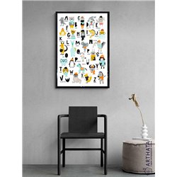 Постер, плакат интерьерный 40x60см - English Alphabet