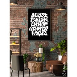 Постер, плакат интерьерный 40x60см - English Alphabet