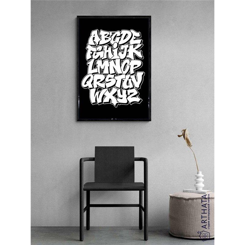 Постер, плакат интерьерный 40x60см - English Alphabet