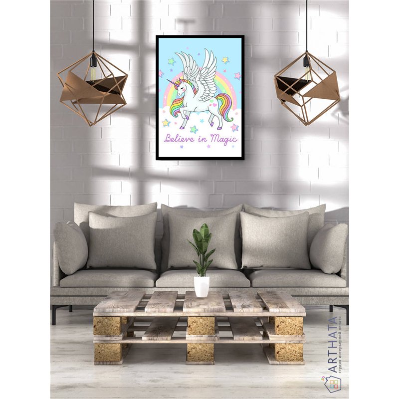 Постер, плакат интерьерный 40x60см - Unicorn