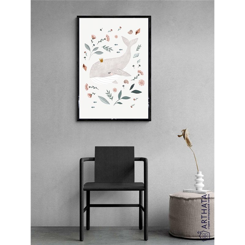 Постер, плакат интерьерный 40x60см - Whale