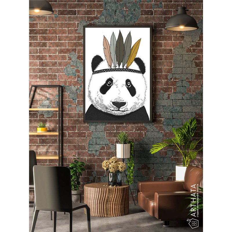 Постер, плакат интерьерный 40x60см - Panda