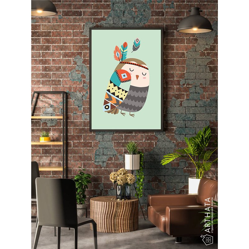 Постер, плакат интерьерный 40x60см - Owl