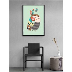 Постер, плакат интерьерный 40x60см - Owl