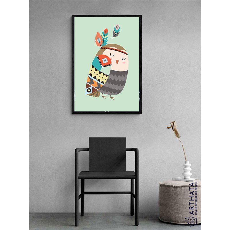 Постер, плакат интерьерный 40x60см - Owl