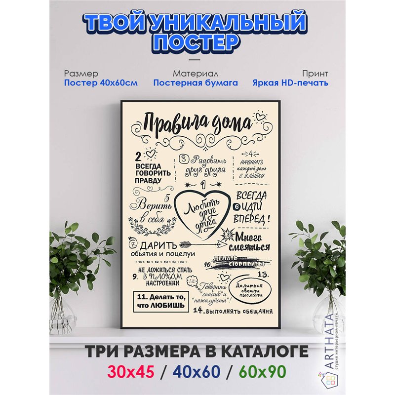 Постер, плакат интерьерный 40x60см - Motivation