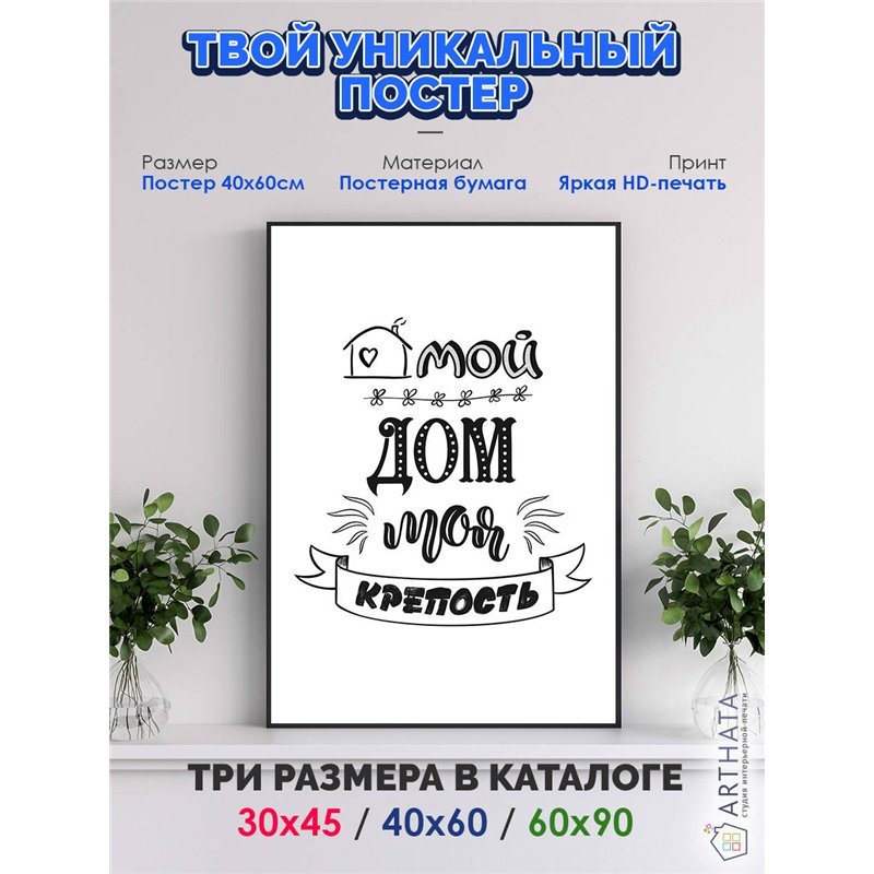 Постер, плакат интерьерный 40x60см - Motivation