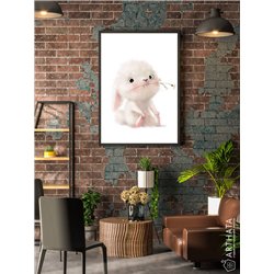 Постер, плакат интерьерный 40x60см - Cute hare