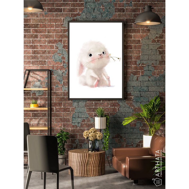 Постер, плакат интерьерный 40x60см - Cute hare