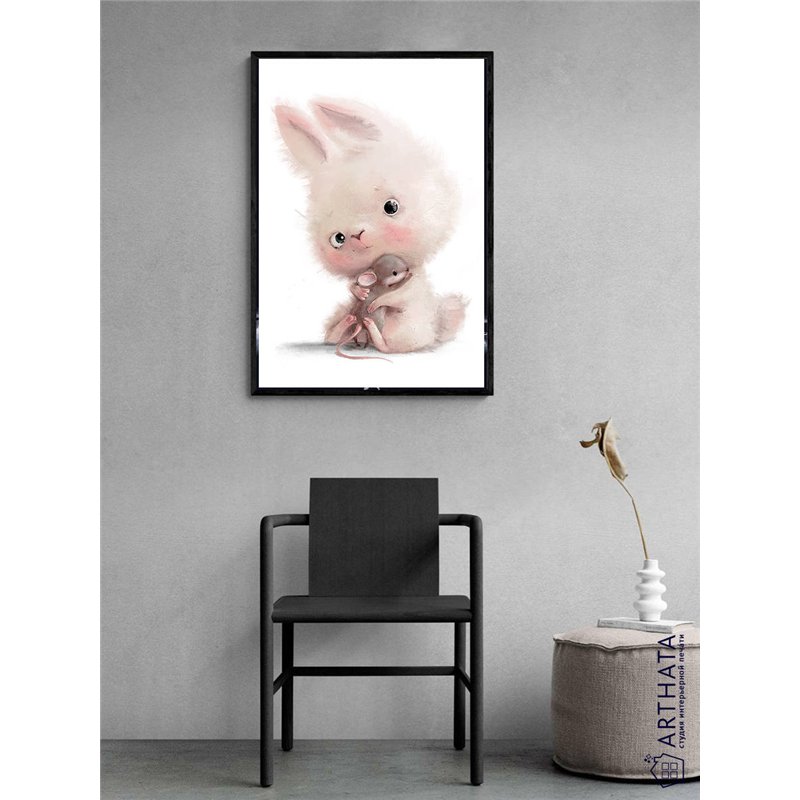 Постер, плакат интерьерный 40x60см - Cute hare