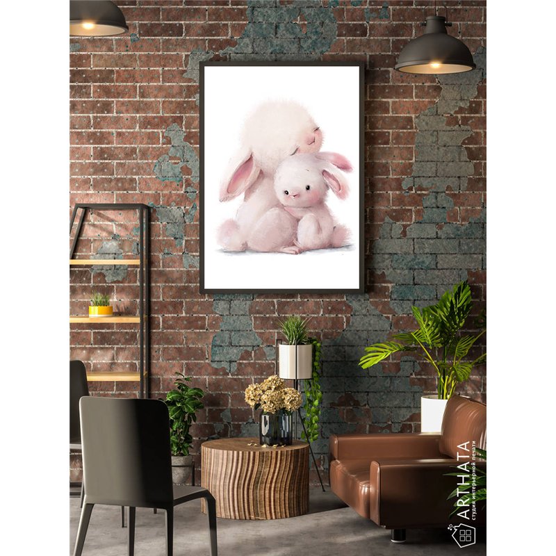 Постер, плакат интерьерный 40x60см - Cute hare