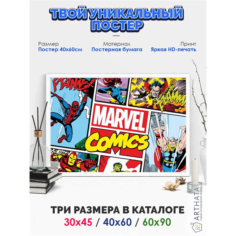 Постер, плакат интерьерный 40x60см - Marvel Comics