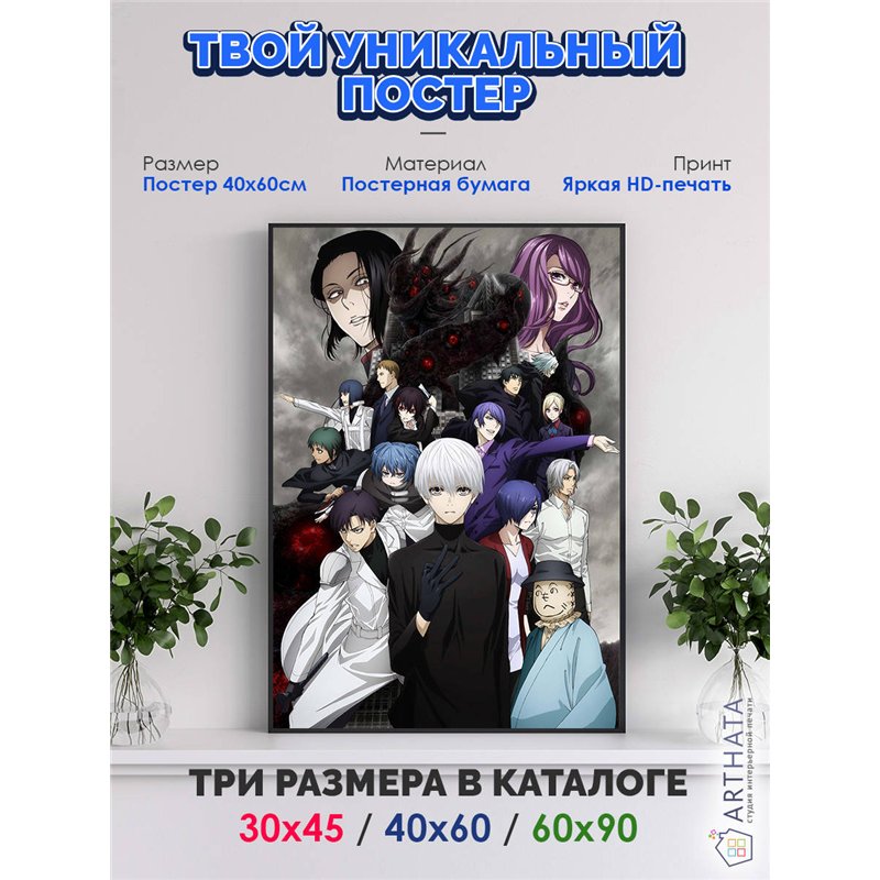 Постер, плакат интерьерный 40x60см - Tokyo Ghoul