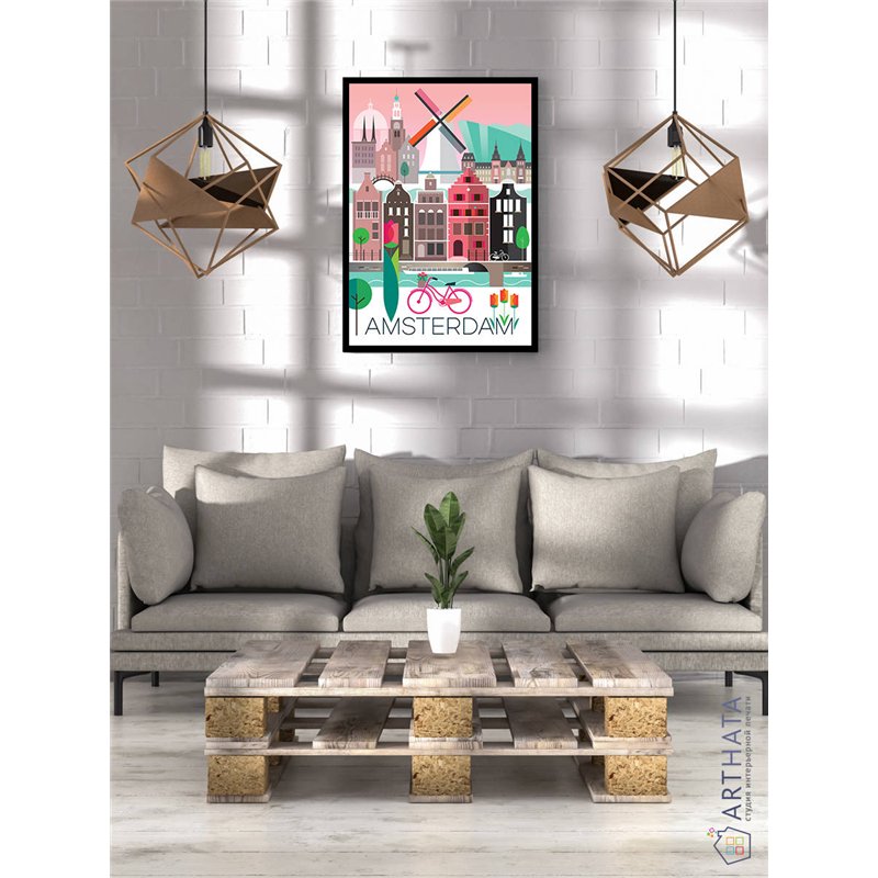 Постер, плакат интерьерный 40x60см - Amsterdam