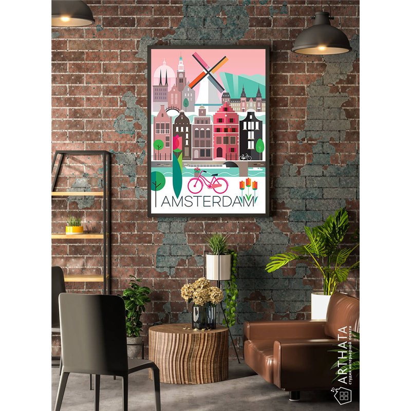 Постер, плакат интерьерный 40x60см - Amsterdam