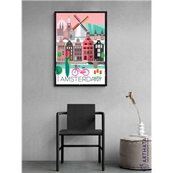 Постер, плакат интерьерный 40x60см - Amsterdam