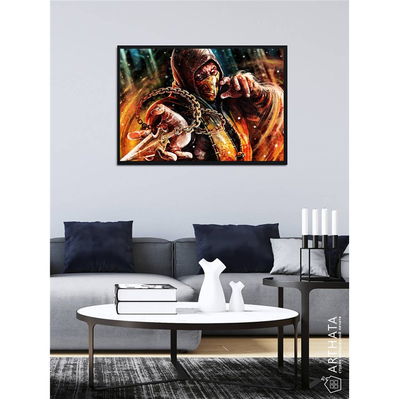 Постер, плакат интерьерный 40x60см - Mortal Kombat Scorpion