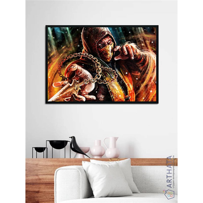 Постер, плакат интерьерный 40x60см - Mortal Kombat Scorpion
