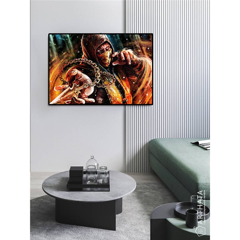 Постер, плакат интерьерный 40x60см - Mortal Kombat Scorpion