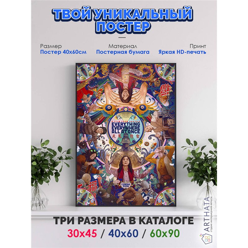 Постер, плакат интерьерный 40x60см - Everything Everywhere All at Once