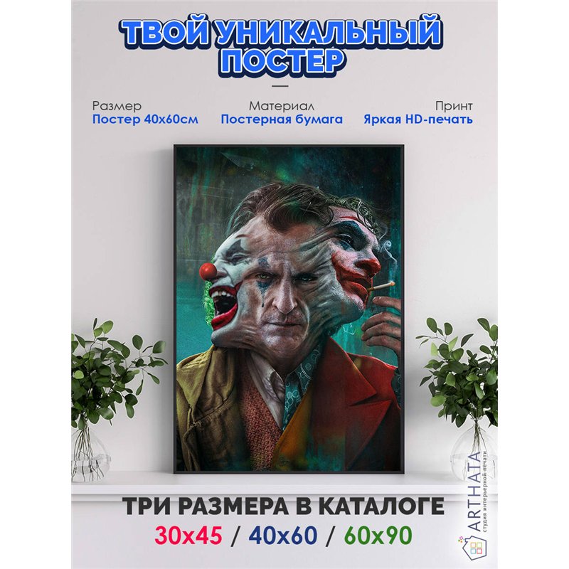 Постер, плакат интерьерный 40x60см - Joker