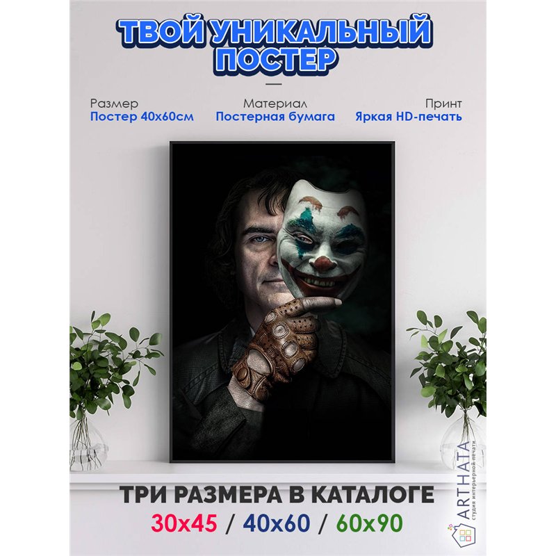 Постер, плакат интерьерный 40x60см - Joker