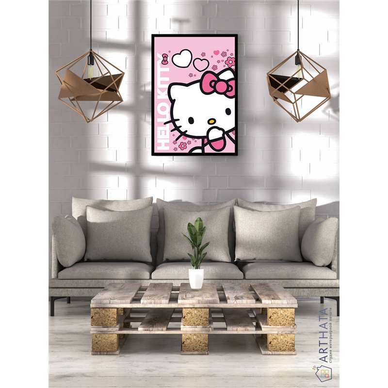 Постер, плакат интерьерный 40x60см - Hello Kitty