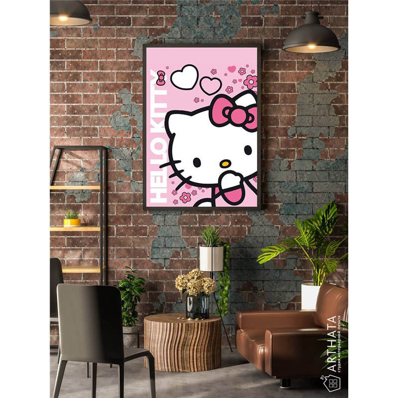 Постер, плакат интерьерный 40x60см - Hello Kitty