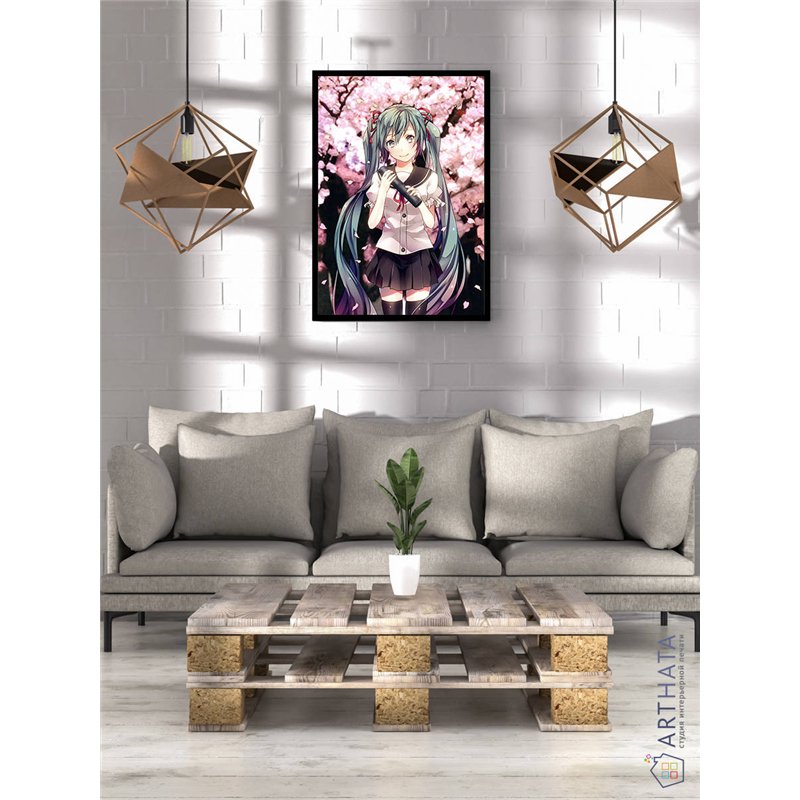 Постер, плакат интерьерный 40x60см - Hatsune Miku