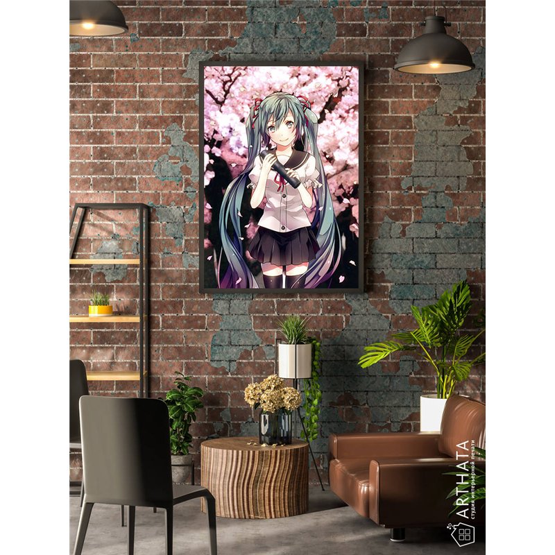 Постер, плакат интерьерный 40x60см - Hatsune Miku