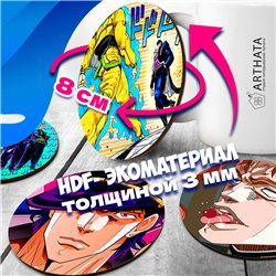 Подставка для кружки (6 шт.) анимер JoJo бирдекель