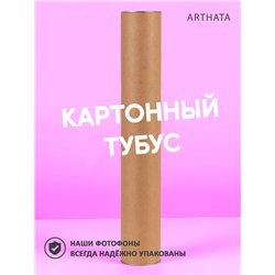 Фотофоны зеленый и коричневый новогодний виниловый 45х70