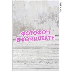 Фотофон для предметной съемки серое дерево из ПВХ 60х94
