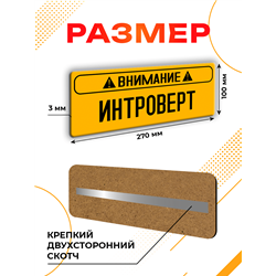 Табличка внимание интроверт прикол на дверь спальни офиса