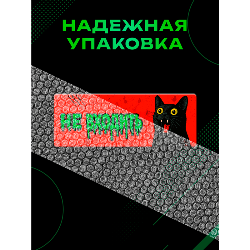 Табличка с котом «Не входить» прикольная на дверь подростку
