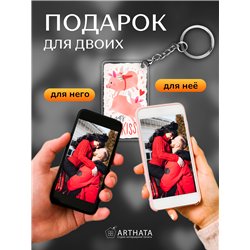 Подарок мужу оживающий брелок с видео Валентинка "Свинки"