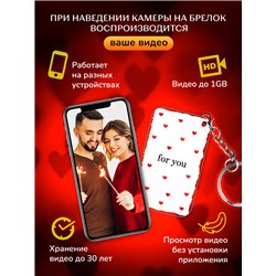Подарок подруге оживающий брелок Валентинка "Сердца for you"