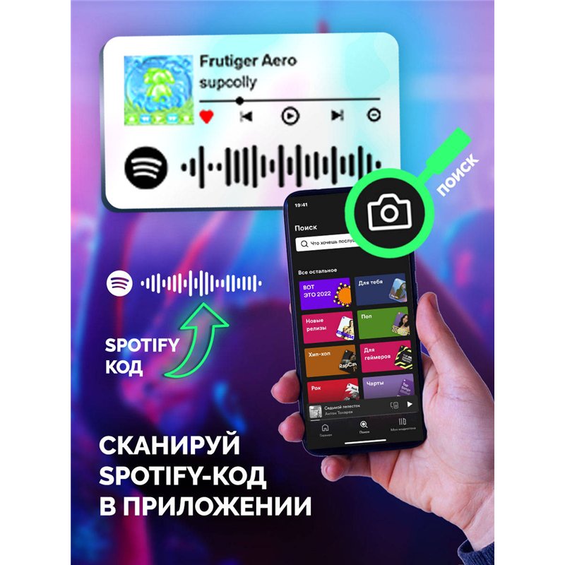 Спотифай Брелок supcolly - Frutiger Aero