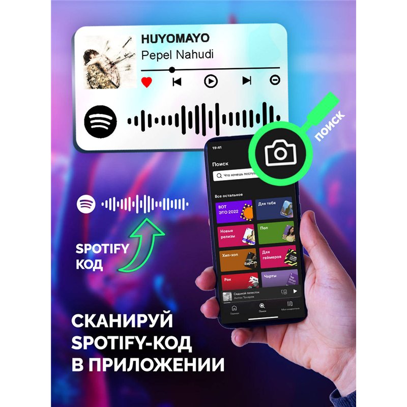 Спотифай Брелок Pepel Nahudi - HUYOMAYO