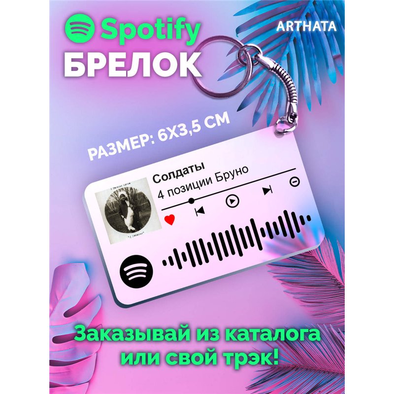 Брелок спотифай 4 позиции Бруно - Солдаты