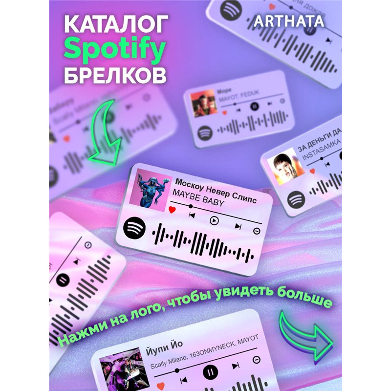 Спотифай Брелок MAYBE BABY - Москоу Невер Слипс