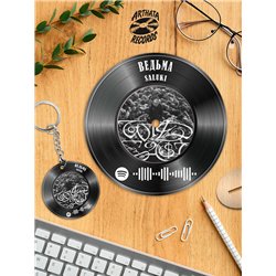 Spotify Пластинка SALUKI, брелок спотифай SALUKI - ведьма