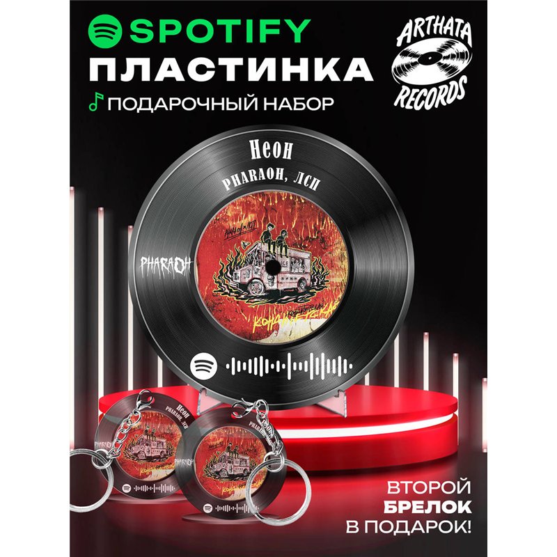 Постер ЛСП PHARAOH, брелоки спотифай ЛСП PHARAOH - Неон