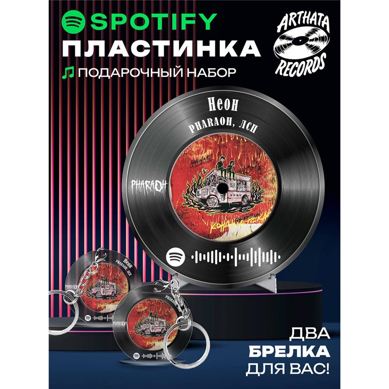 Постер ЛСП PHARAOH, брелоки спотифай ЛСП PHARAOH - Неон
