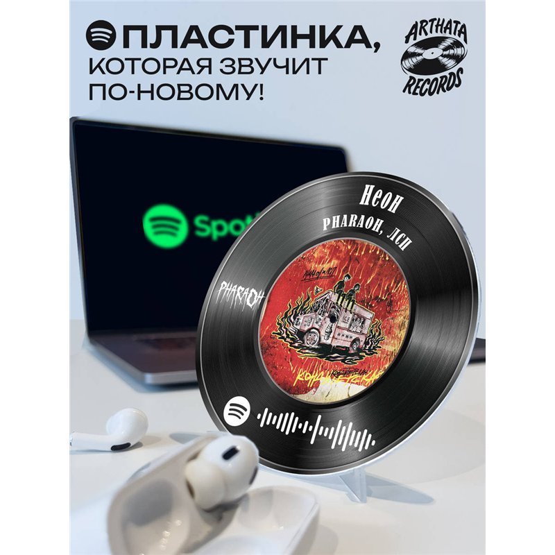 Постер ЛСП PHARAOH, брелоки спотифай ЛСП PHARAOH - Неон